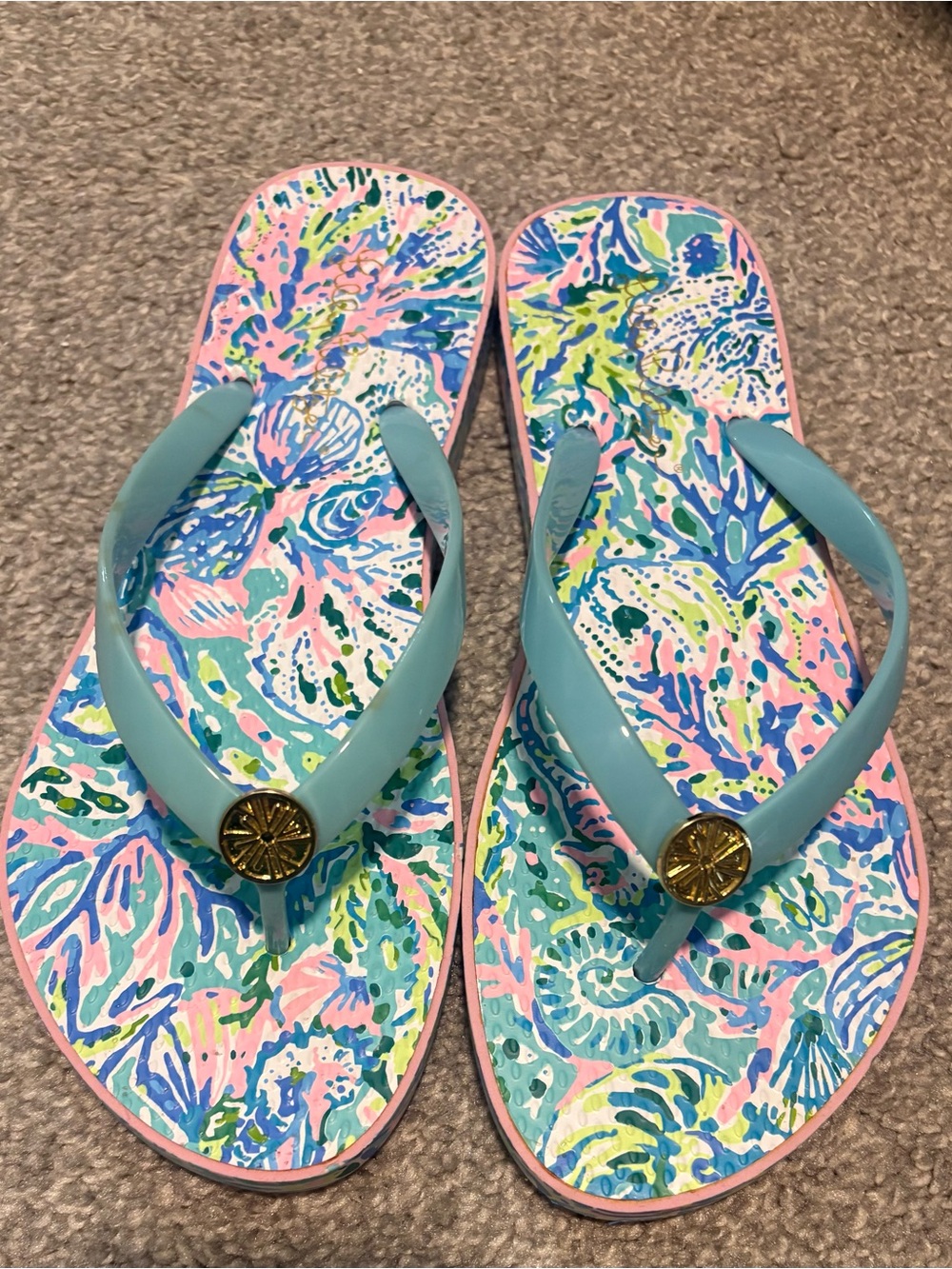 New Lilly Pulitzer Flip Flops Size 7/8